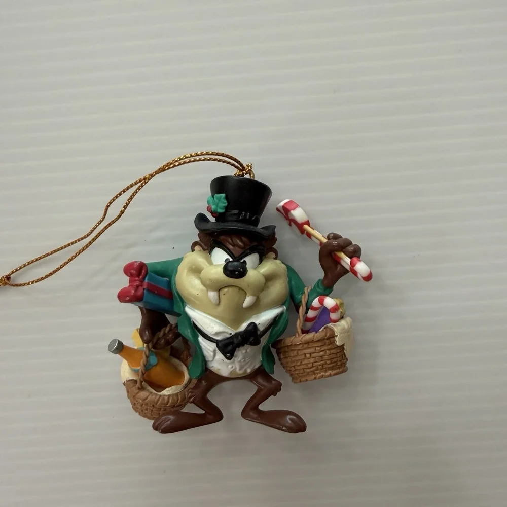 Vintage 1994 Taz Christmas Ornament Warner Bros. Holiday Vintage